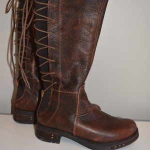 Cat by Caterpillar women's back-lace, knee-high boots. Size 8. (Fits like 7.5)